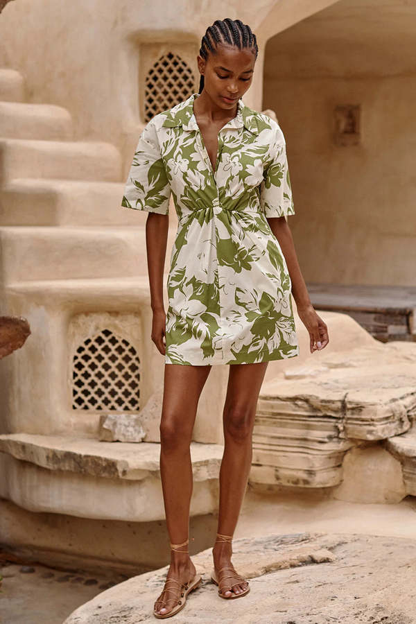 bohemian dresses los angeles Misa Rahab Mini Shirtdress, Green Goddess Poplin, Women's, S, Casual & Work Shirtdresses Button-Down Shirt Dresses cleanup-2026-09-10 BABEYOND Baltic Blue 1920s SIZE:3XL length sleeves Side seam