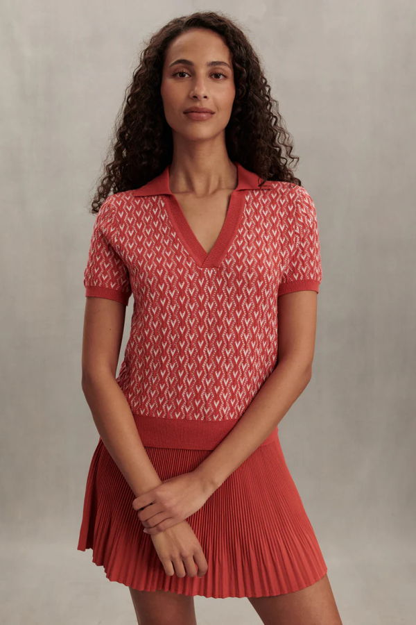 Varley Ezrella Knit Top - Baked Apple