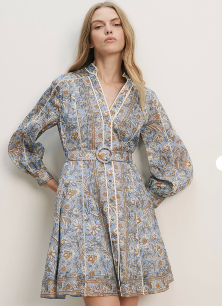 veronica beard pima ruched dress Veronica Beard Pima Ruched Dress with Flounce