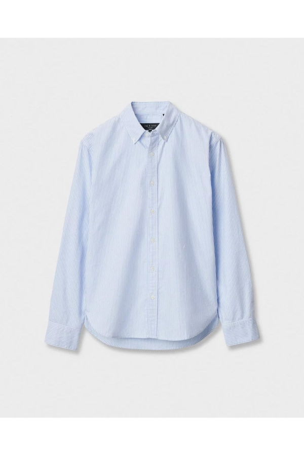 Rag & Bone Rb Classic Oxford Shirt LB - Light Blue Stripe