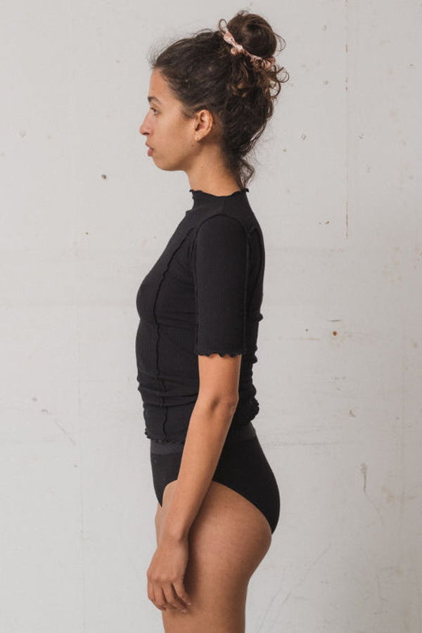 Baserange Omato 3/4 Tee Shirt - Black