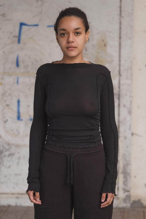 Baserange Omato Long Sleeve Top - Black
