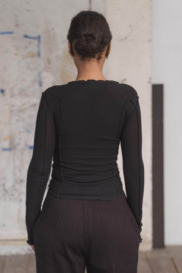 Baserange Omato Long Sleeve Top - Black