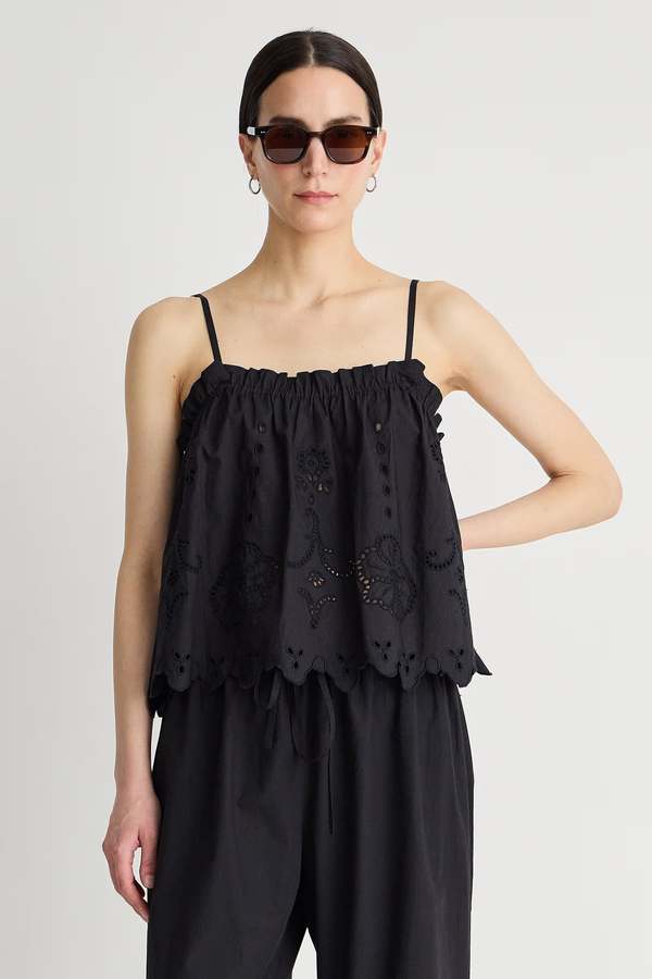 トップス Embroidered Camisole Top 25SS black Apiece Apart Embroidered Cami Top | Garmentory