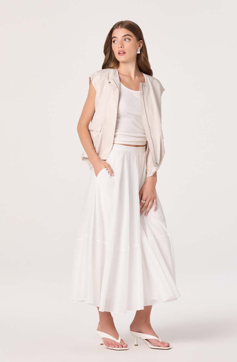 ASTR The Label Grace Nylon Midi Skirt
