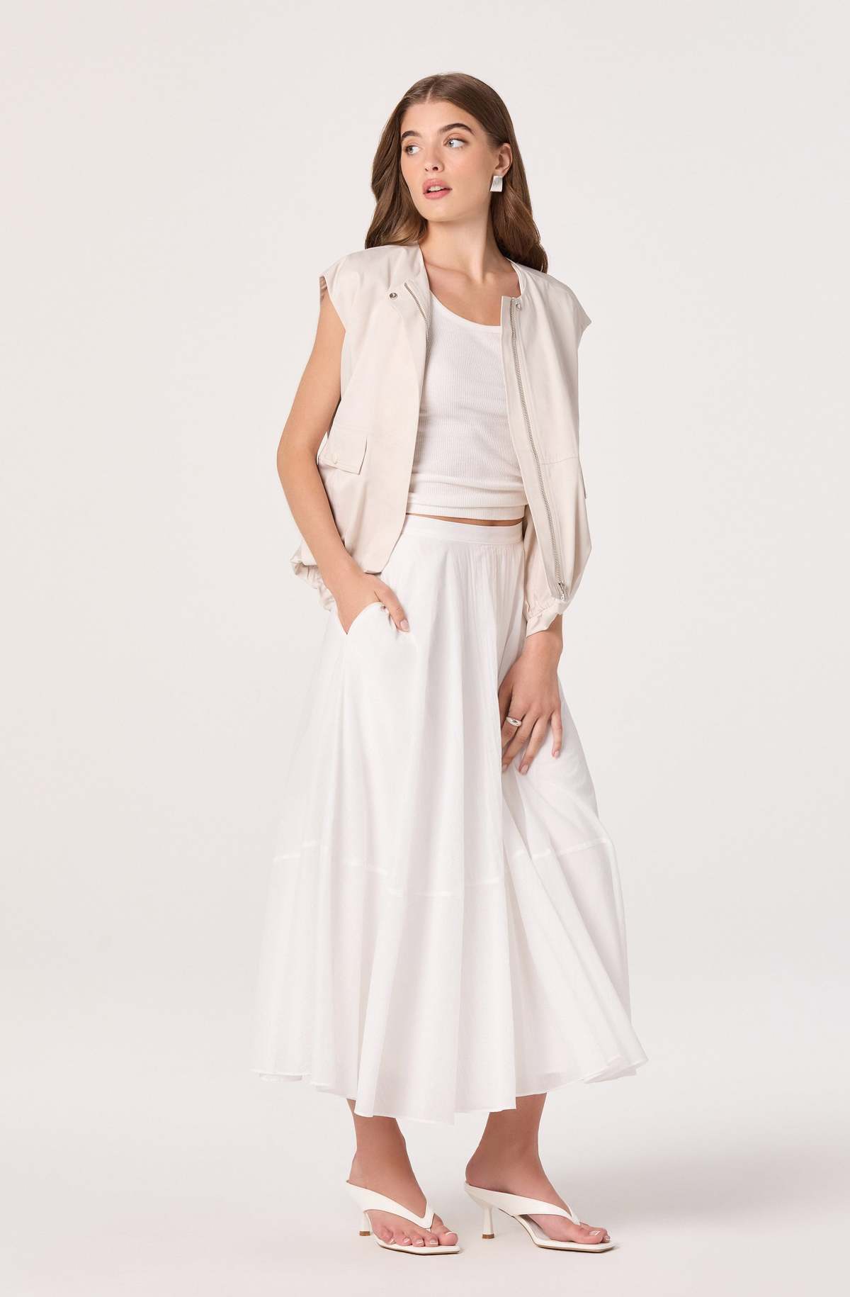 ASTR The Label Grace Nylon Midi Skirt - Image 5 of 6