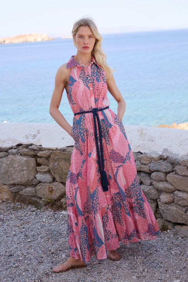 Oliphant Sleeveless Shirt Dress Maxi | Garmentory Oliphant Sleeveless Shirt Dress Maxi | Garmentory