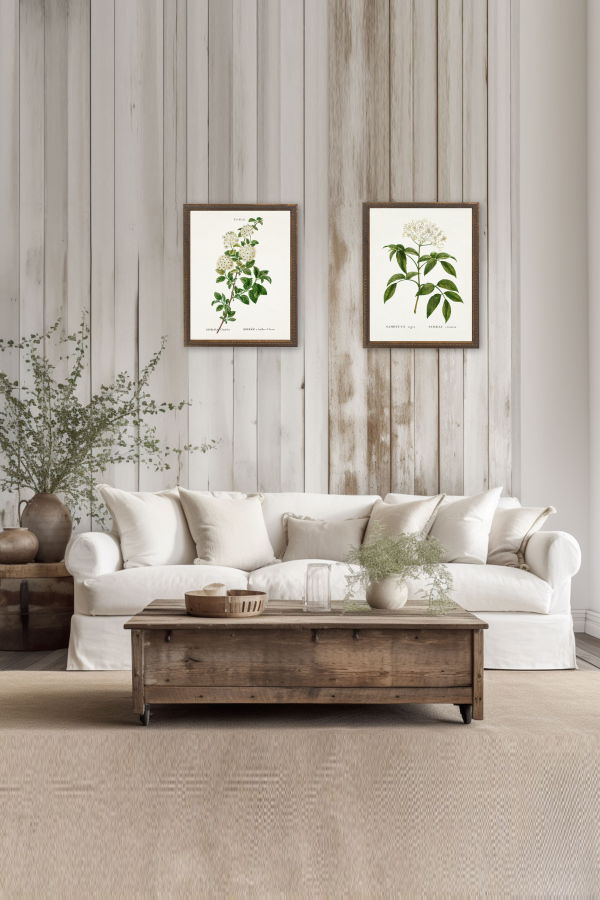 Antique Curiosities Surreau White Flower on White Background Framed Wall Art