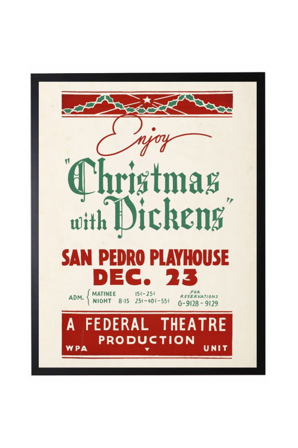 Antique Curiosities Vintage Christmas With Dickens Show Poster Framed Print