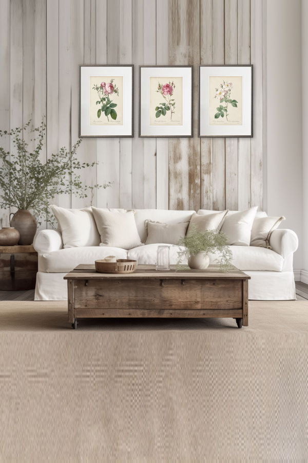Antique Curiosities Vintage Rose Print