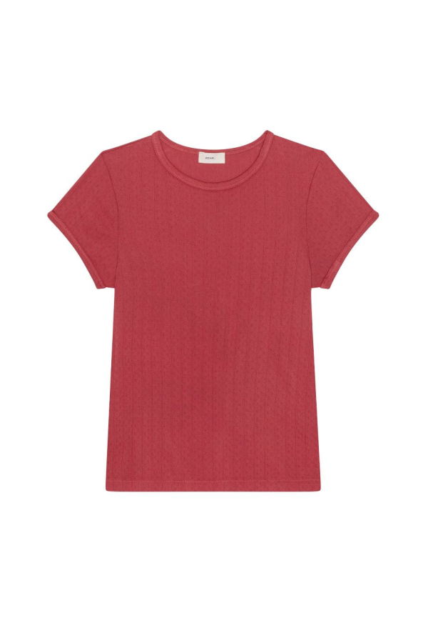 Donni. Pointelle Baby Tee