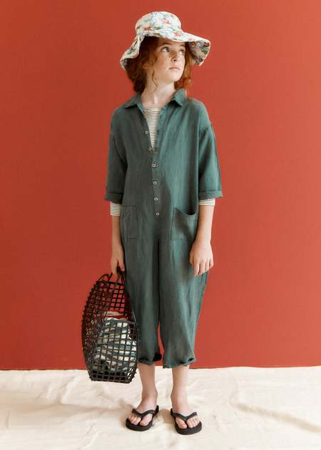 Kids Caramel Bear Coat - Charcoal Melton | Garmentory