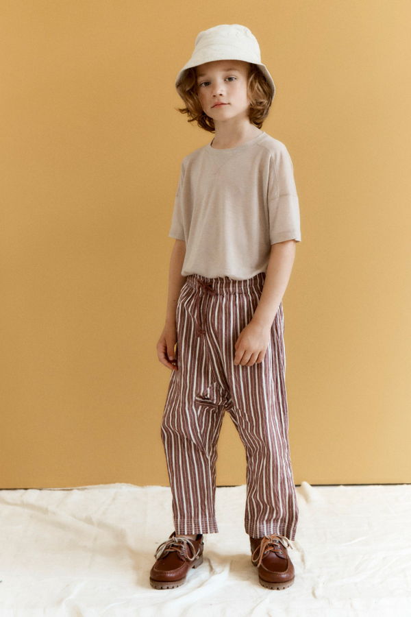 KIDS Caramel Judo Linen Trousers