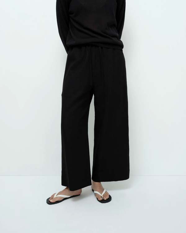 Mijeong Park Linen Blend Cropped Pants