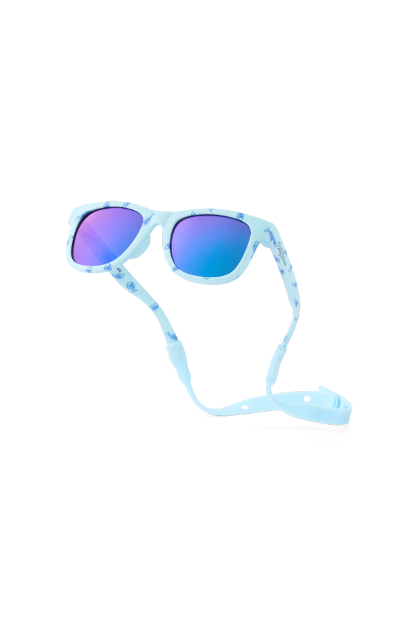 KIDS Baby Sunnies Fish Baby Polarized Strap UV Protection 0-24 Sunglasses - Blue