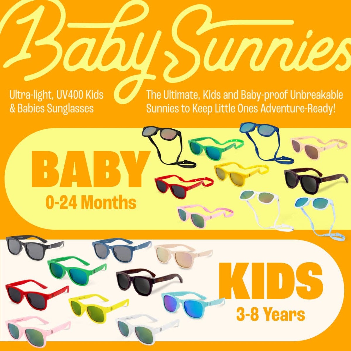 KIDS Baby Sunnies Fish Baby Polarized Strap UV Protection 0-24 Sunglasses - Blue - Image 8 of 12