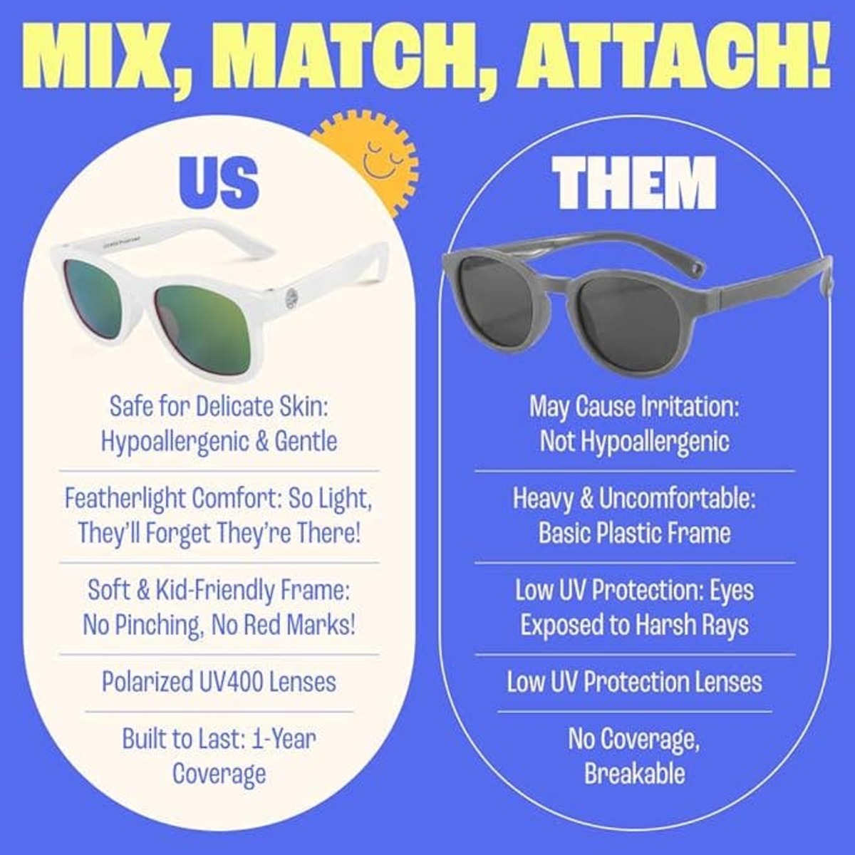 KIDS Baby Sunnies Polarized UV400 Protection 3-8 Age Sunglasses - Image 3 of 6