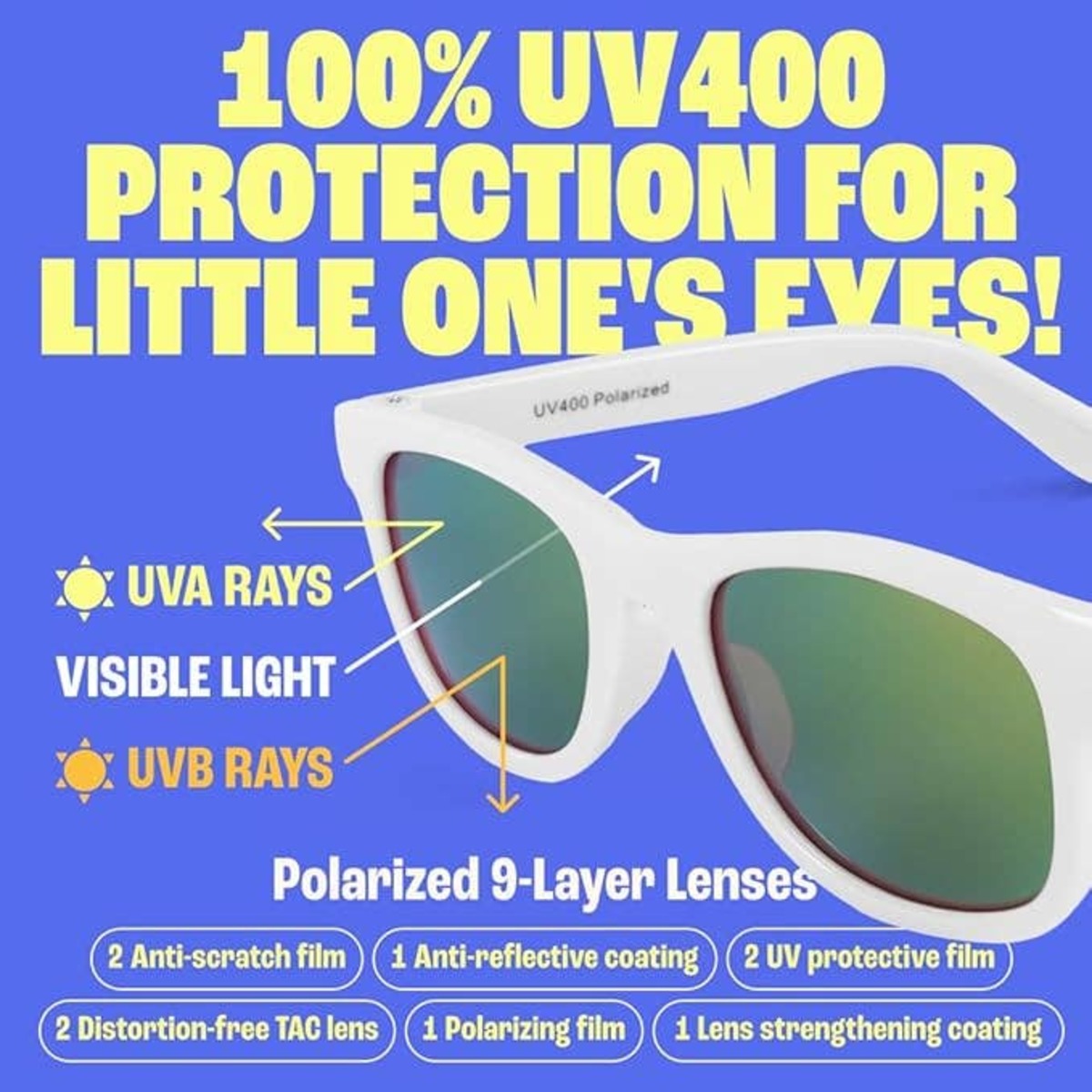 KIDS Baby Sunnies Polarized UV400 Protection 3-8 Age Sunglasses - Image 4 of 6