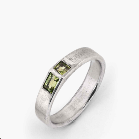 All Blues Narrow Tire Ring - Carved Silver | Garmentory