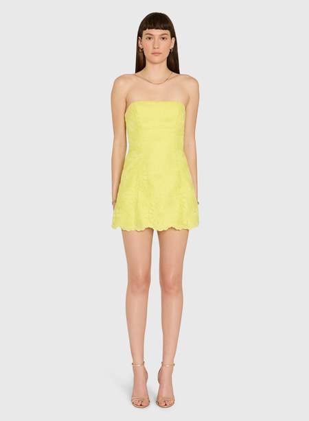 amanda uprichard yellow mini dress The sun hits different when you're wearing a yellow mini dress Say hello to our latest obsession: the Mirabelle Romper. Part of our latest spring drop, now available online