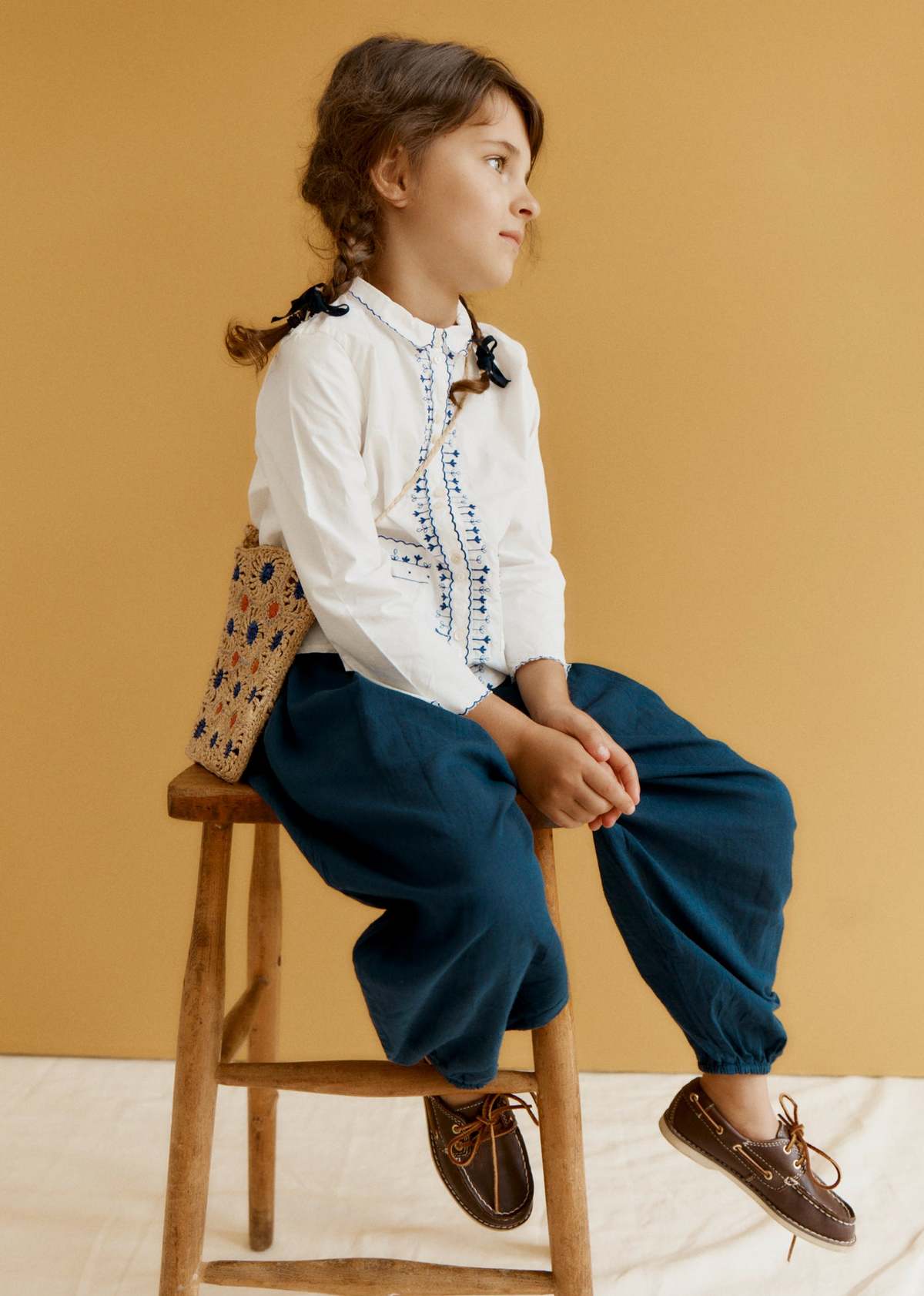 KIDS Caramel Balloon Children's Cotton Trousers - Image 1 of 5