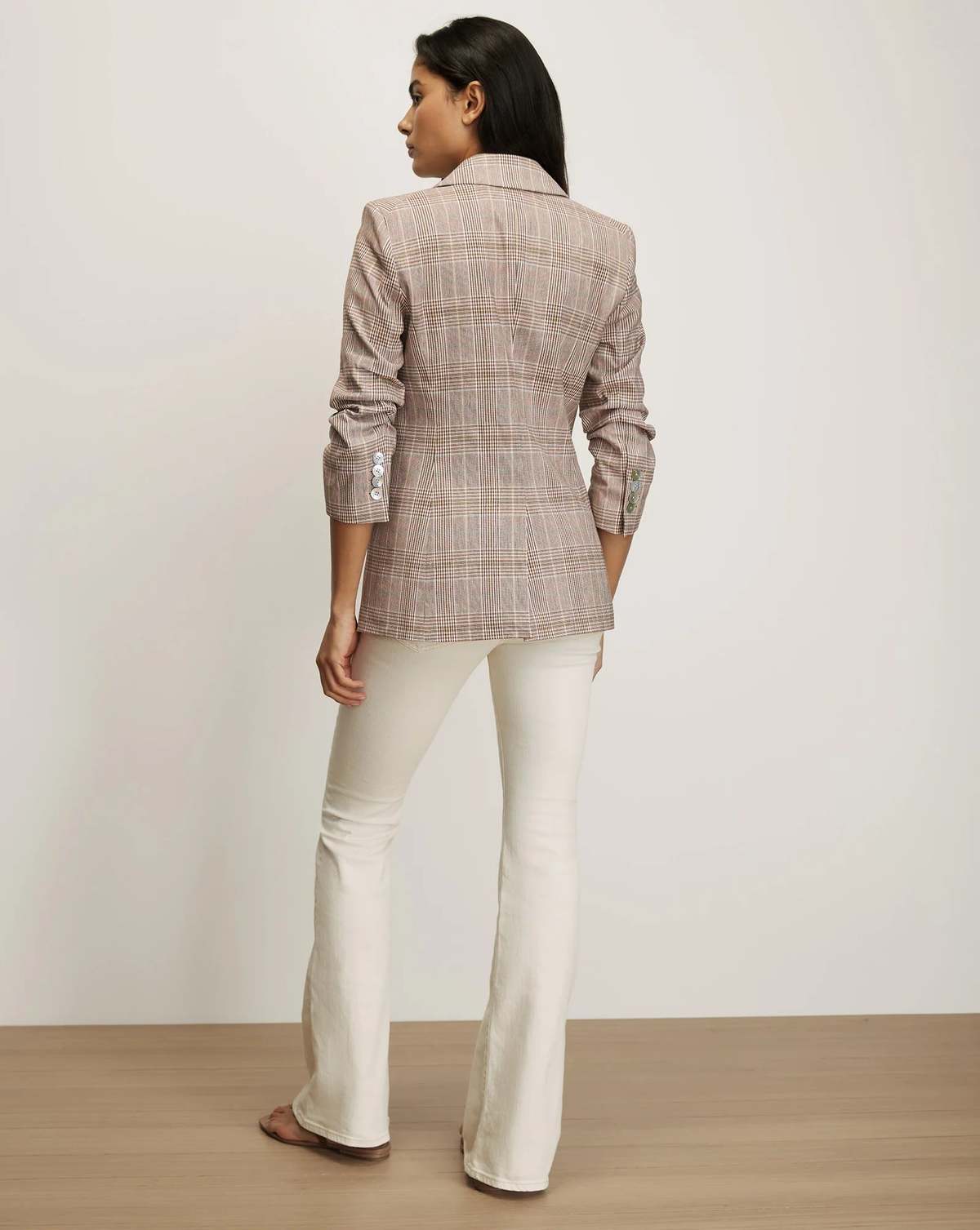 Veronica Beard Clayton Plaid Dickey Jacket - Raisin Multi - Image 2 of 3