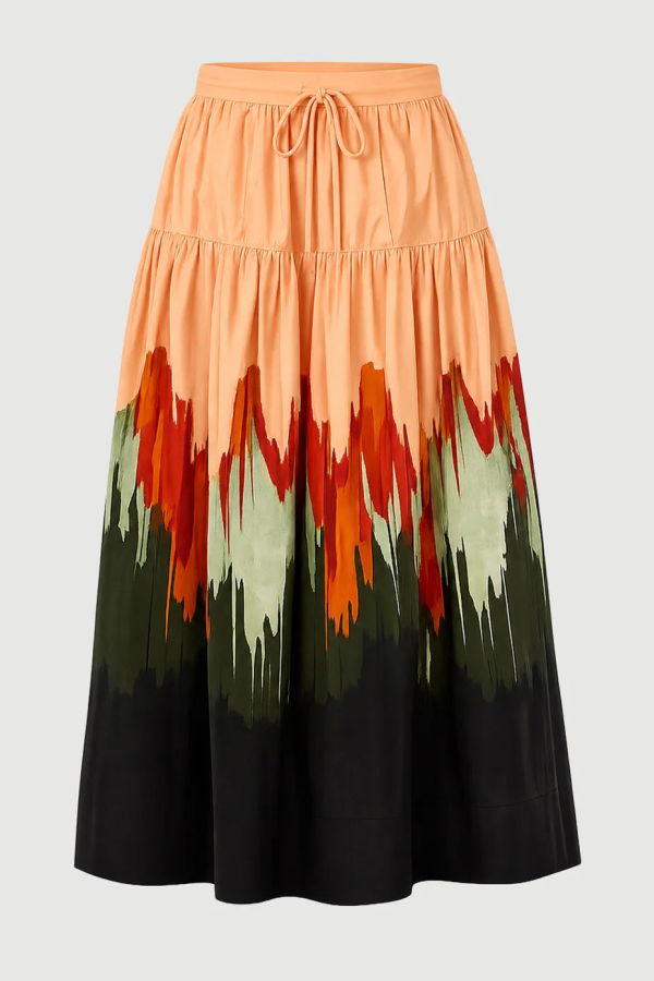 Ulla Johnson Theodora Cotton Skirt - Orange