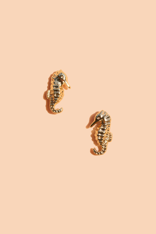 Peter + June Seahorse Stud Earrings