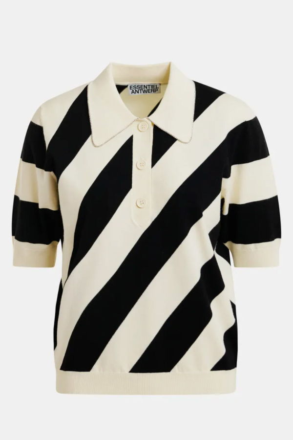 Michael Stars Joram Knit Polo - Off White