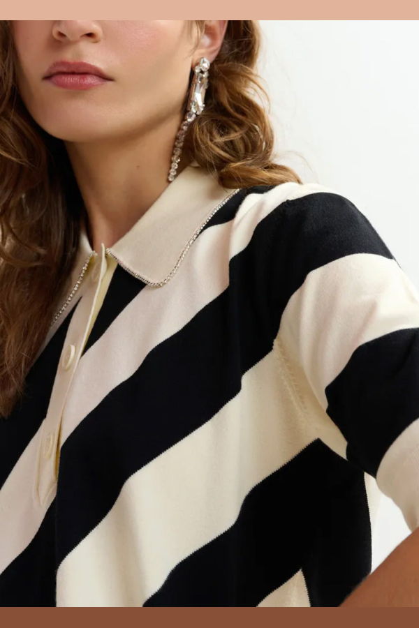 Michael Stars Joram Knit Polo - Off White