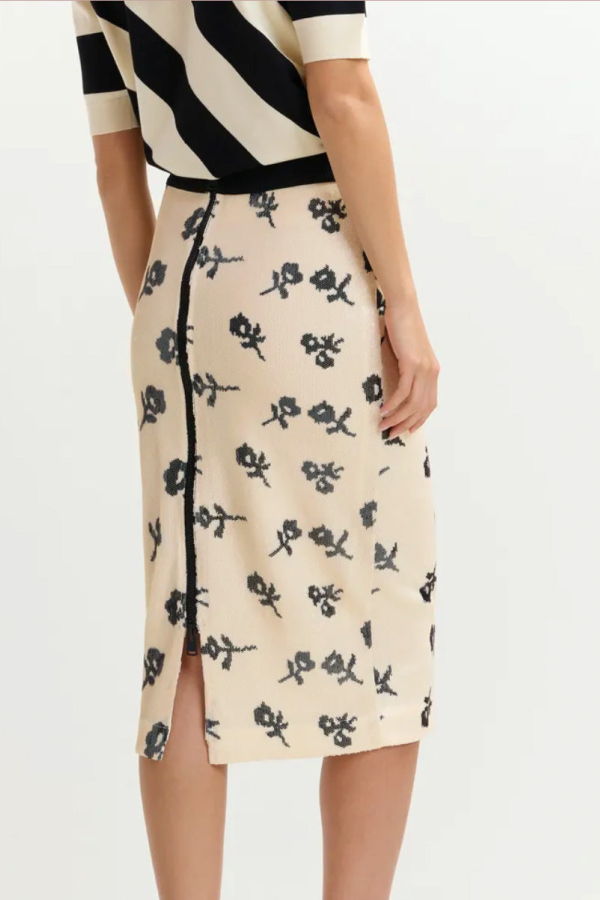 Essentiel Antwerp Jordina Sequin Skirt - White