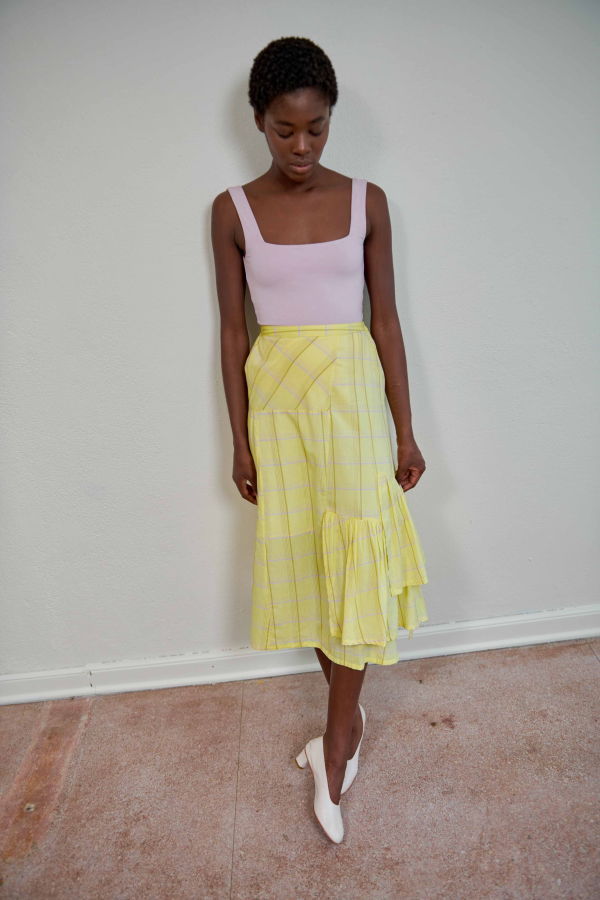 Maria Stanley Ruie Skirt - Citron Plaid