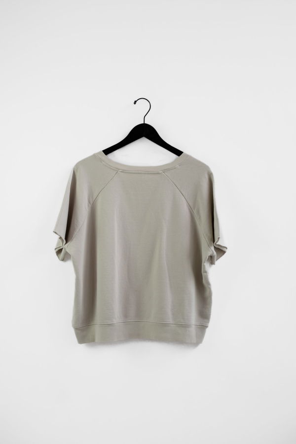 Lauren Manoogian Fleece Short-Sleeve Crewneck Sweater