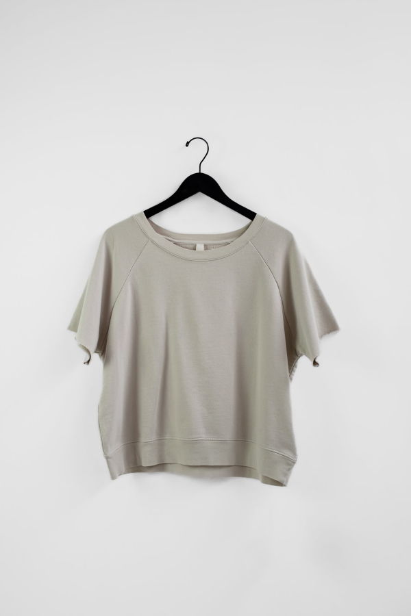 Lauren Manoogian Fleece Short-Sleeve Crewneck Sweater