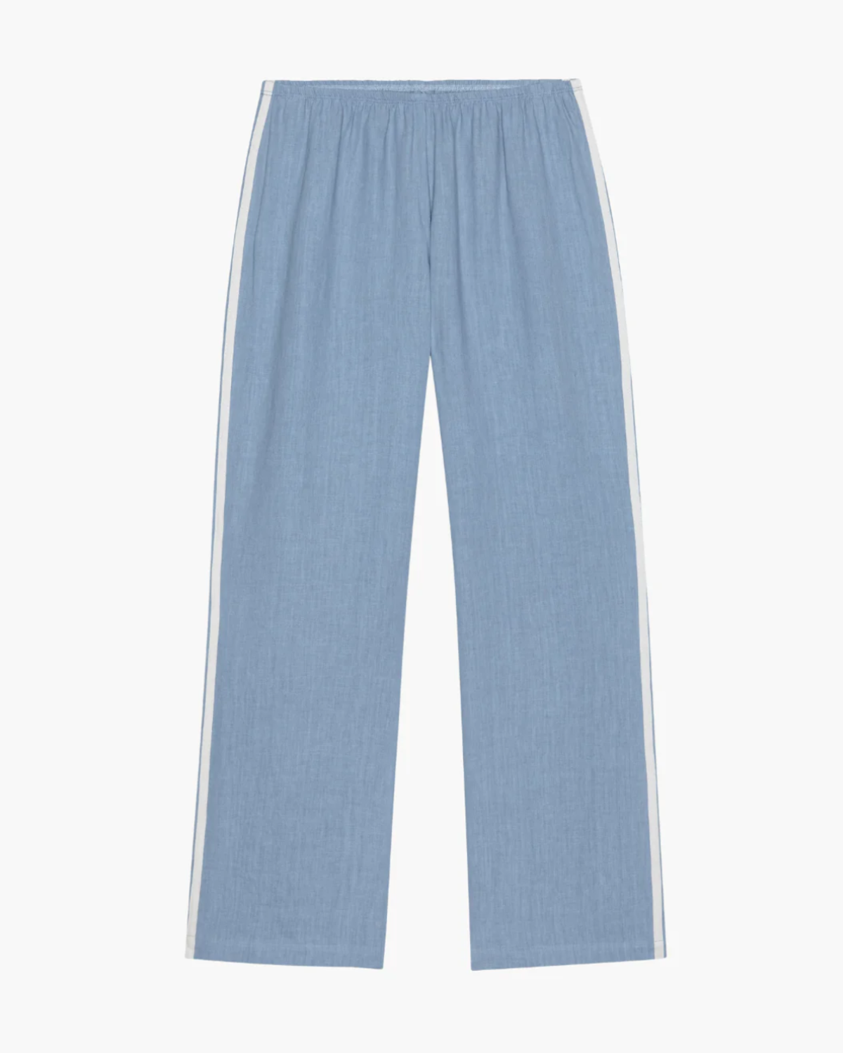 Donni. The Linen Crop Stripe Pant - Cornflower - Image 1 of 3