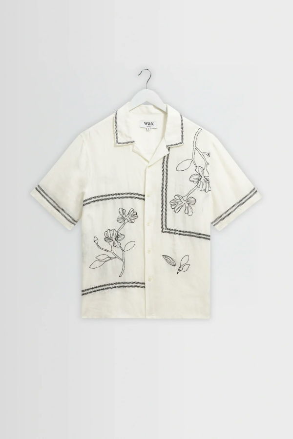 Wax London Didcot Grid Flower Shirt