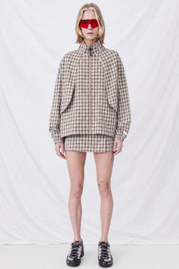 Sandy Liang Umber Plaid Eddy Jacket