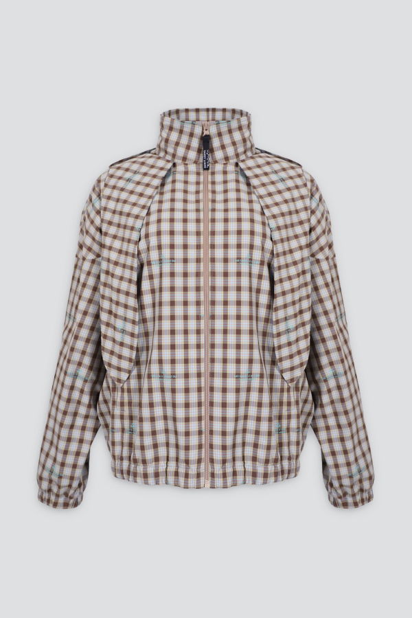 Sandy Liang Umber Plaid Eddy Jacket