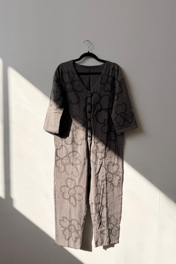 Happy French Gang #119 Hand-Painted Les Fleurs Jumpsuit