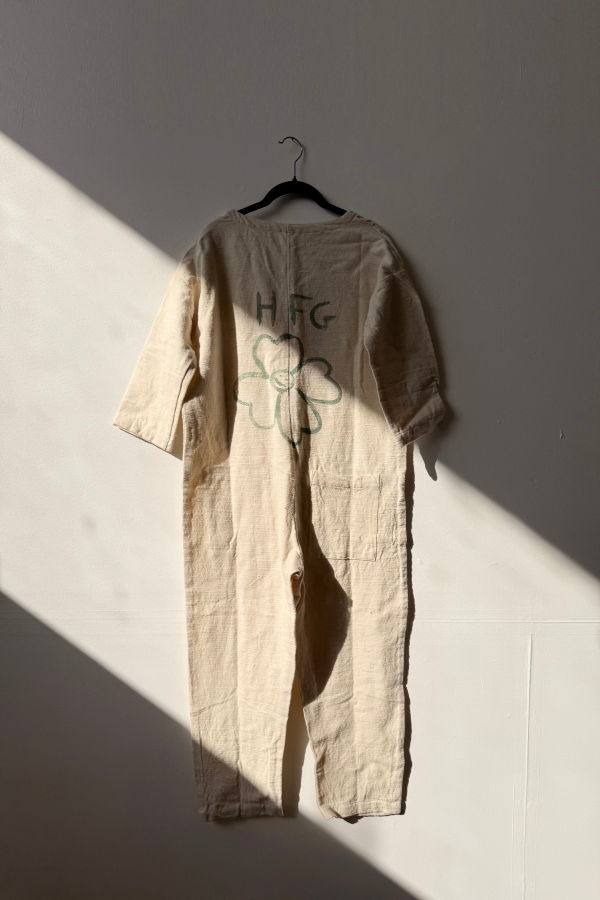 Happy French Gang #126 Hand-Painted Textured Les Fleurs Jumpsuit