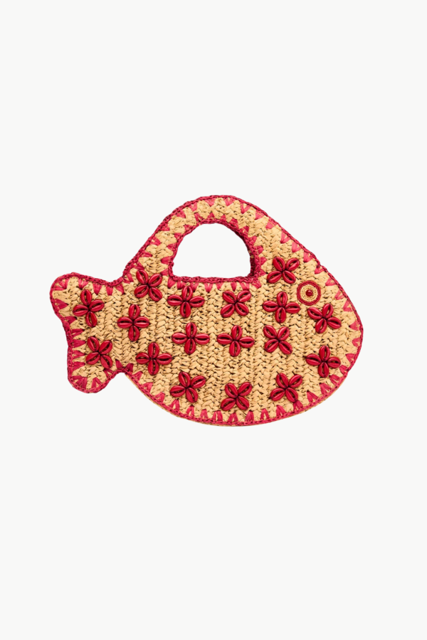 Simon Miller Puka Fish Bag - Natural/Burgundy