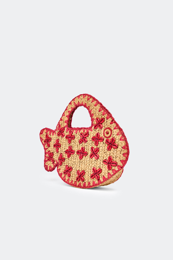 Simon Miller Puka Fish Bag - Natural/Burgundy