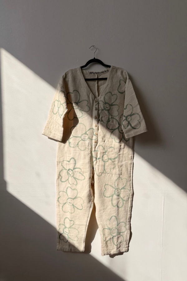 Happy French Gang #127 Hand-Painted Textured Jumpsuit