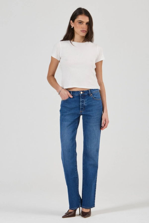 Rollas Meg Straight Reign Jeans - Denim