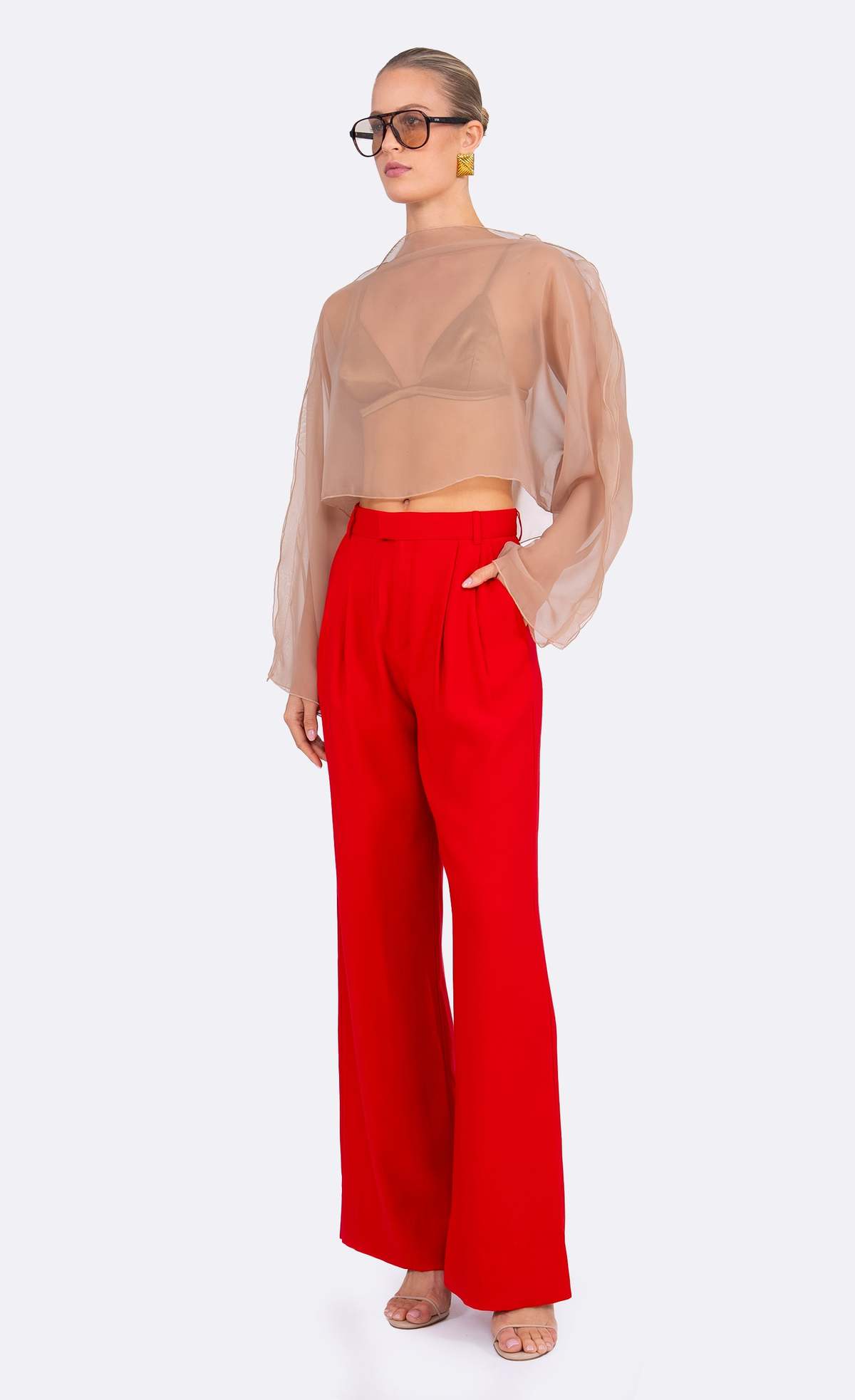Nonchalant Label Gerber Pant - Red - Image 2 of 3