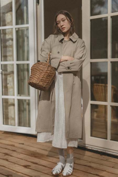 Cristaseya Cotton-Linen Oversized Trench | Garmentory
