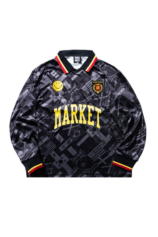 MARKET Smiley International Flags LS Soccer Jersey