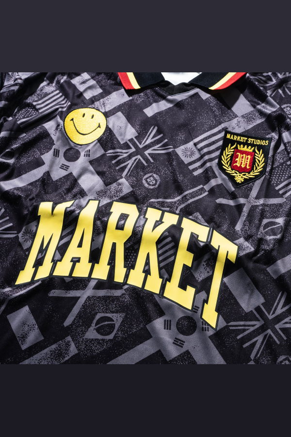 MARKET Smiley International Flags LS Soccer Jersey