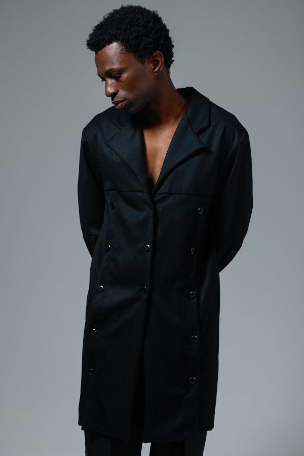 Shivajothi Cotton Multiple Button Placket Trench Coat
