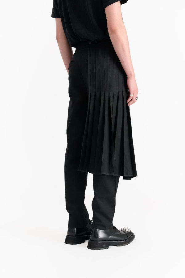 Shivajothi Detachable Pleated Panel Dress Pants